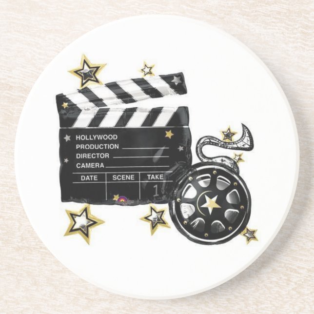 EN GRÈS BOBINE DE FILM, DESSOUS DE VERRE DE BARDEAU (Devant)