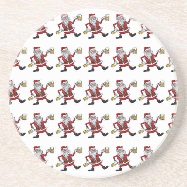 EN GRÈS **BOISSONS PÈRE NOËL** DESSOUS DE VERRE SANDSTONE (Devant)