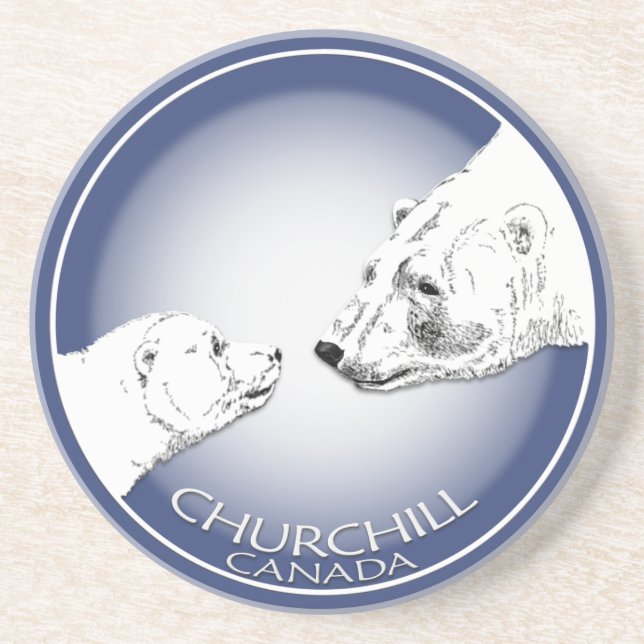 En Grès Cadeaux de Churchill de dessous de verre de (Devant)