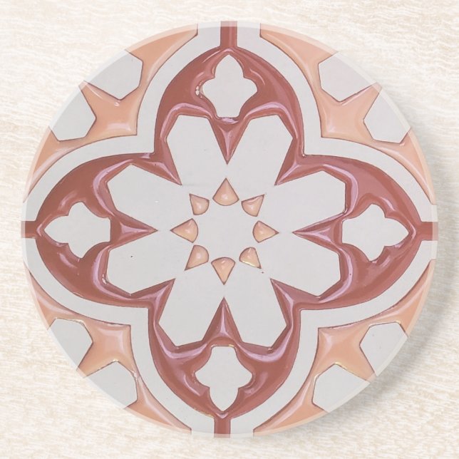En Grès Carrera Sienna Design marocain - Dessous de verre  (Devant)