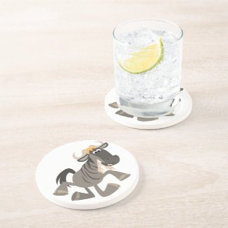 En Grès Cartoon Tap Dancing Wildebeest Dessous de verre