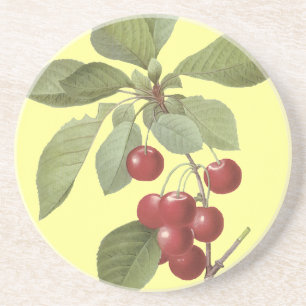 En Grès Cerises sur les dessous de verre d'arbre