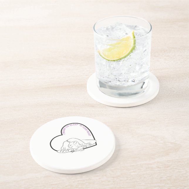 En Grès Coeur et Dessous de verre (Côté)
