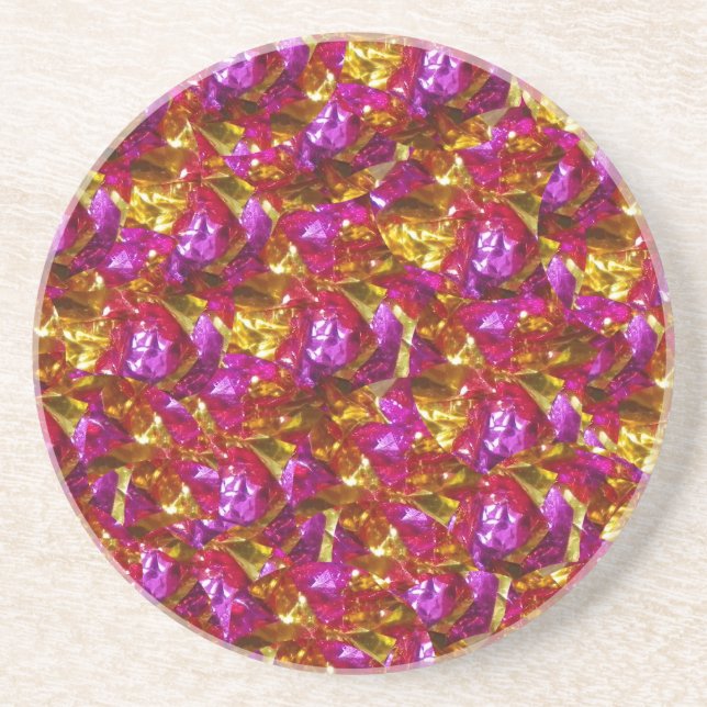 En Grès Dans Le Dessous de verre Rose (Devant)