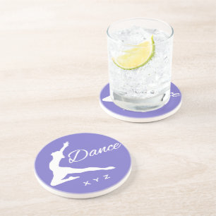 En Grès DANSE monogramme personnalisé & dessous de verre c