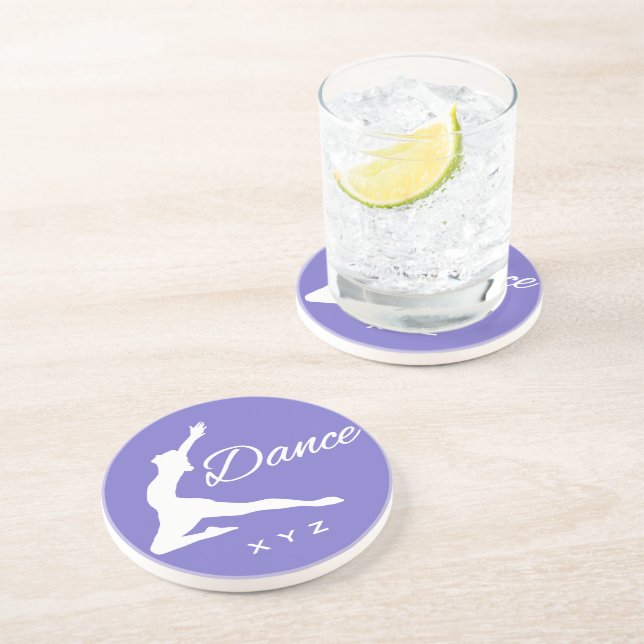 En Grès DANSE monogramme personnalisé & dessous de verre c (Côté)