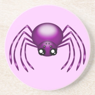 En Grès Dessous de verre à boisson mou violet Spider Sands