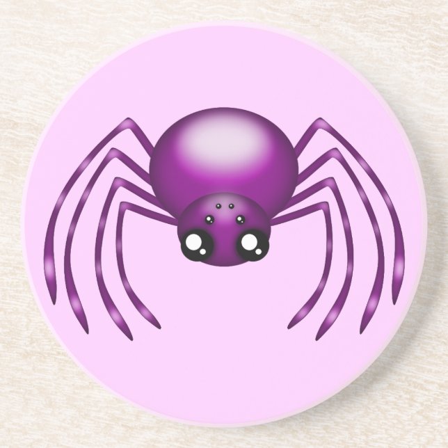 En Grès Dessous de verre à boisson mou violet Spider Sands (Devant)
