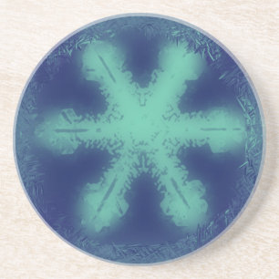 En Grès Dessous de verre à flocons de neige 3