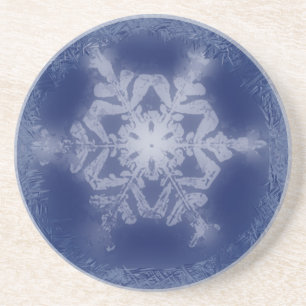 En Grès Dessous de verre à neige 7