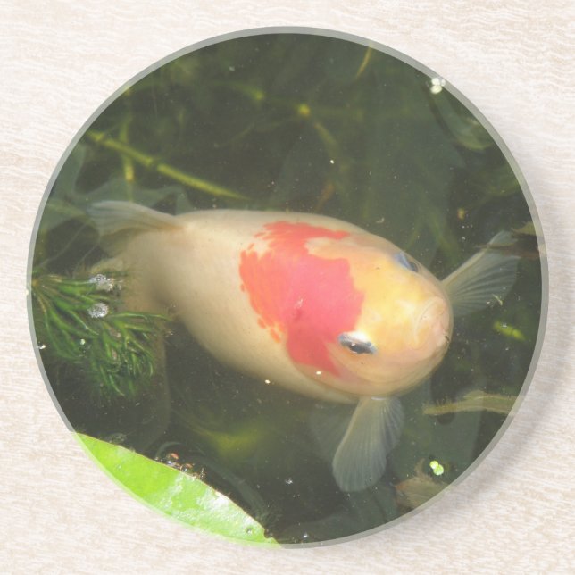 En Grès Dessous de verre à poissons rouges (Devant)