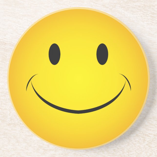 En Grès Dessous de verre à visage jaune doré (Devant)