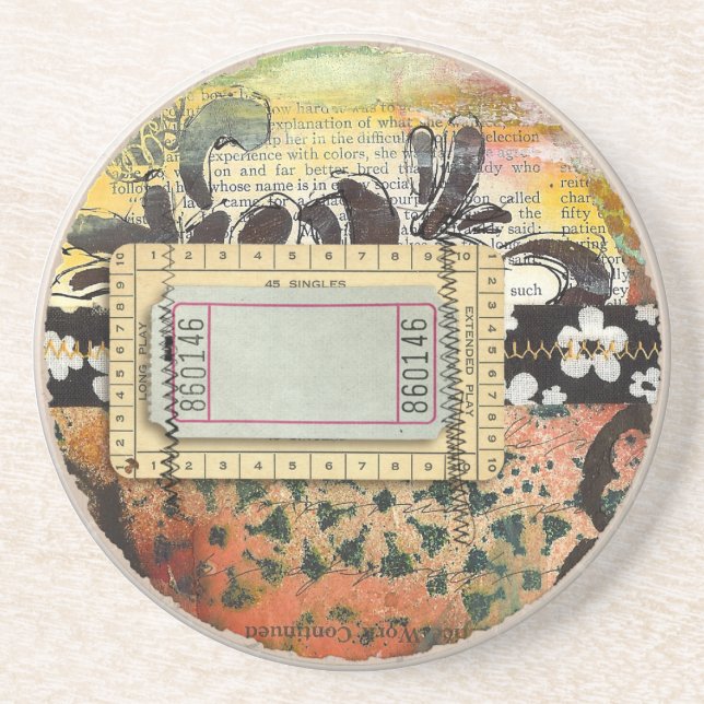 En Grès dessous de verre abstraits (Devant)