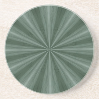 En Grès Dessous de verre abstraits verts de starburst
