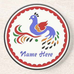 En Grès Dessous de verre Amish Style Boisson d'oiseaux