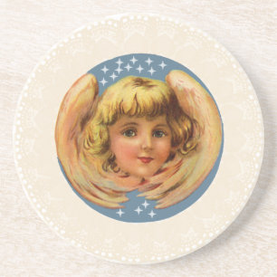 En Grès Dessous de verre Angel Et Etoiles