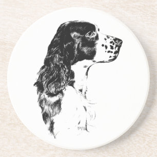 En Grès Dessous de verre animaux vintages de chien de