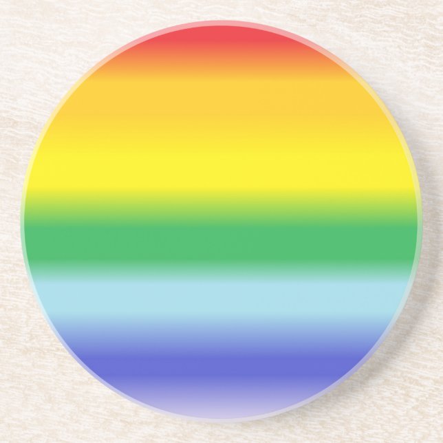 En Grès Dessous de verre arc-en-ciel Pride (Devant)