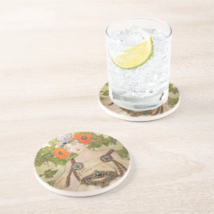 En Grès Dessous de verre Art Nouveau
