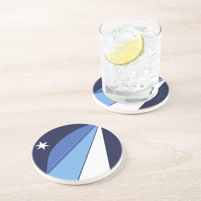 En Grès Dessous de verre avec Drapeau de Columbia, Carolin (Côté)