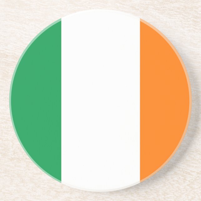 En Grès Dessous de verre avec drapeau d'Irlande (Devant)