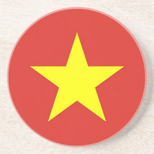 En Grès Dessous de verre avec drapeau du Vietnam