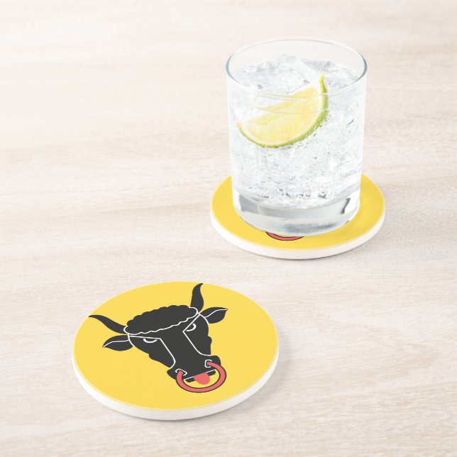 En Grès Dessous de verre avec le drapeau du canton d'Uri,  (Côté)