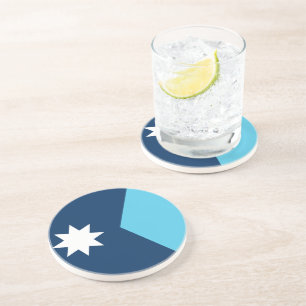 En Grès Dessous de verre avec le drapeau du Minnesota, Éta
