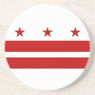 En Grès Dessous de verre avec le drapeau du Washington DC,
