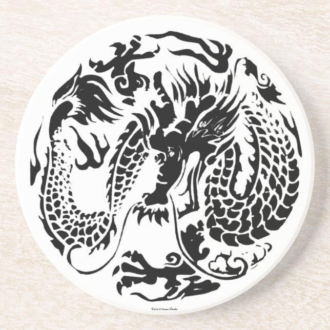 En Grès Dessous de verre Black Dragon (Devant)