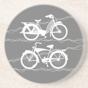 En Grès Dessous de verre blanc Vélo