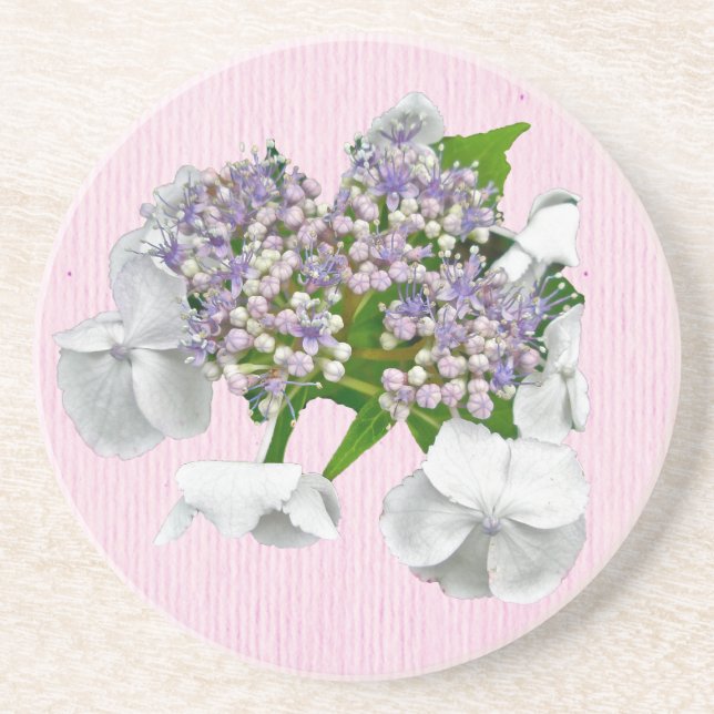 En Grès Dessous de verre Blue Lace Hydrangea (Devant)