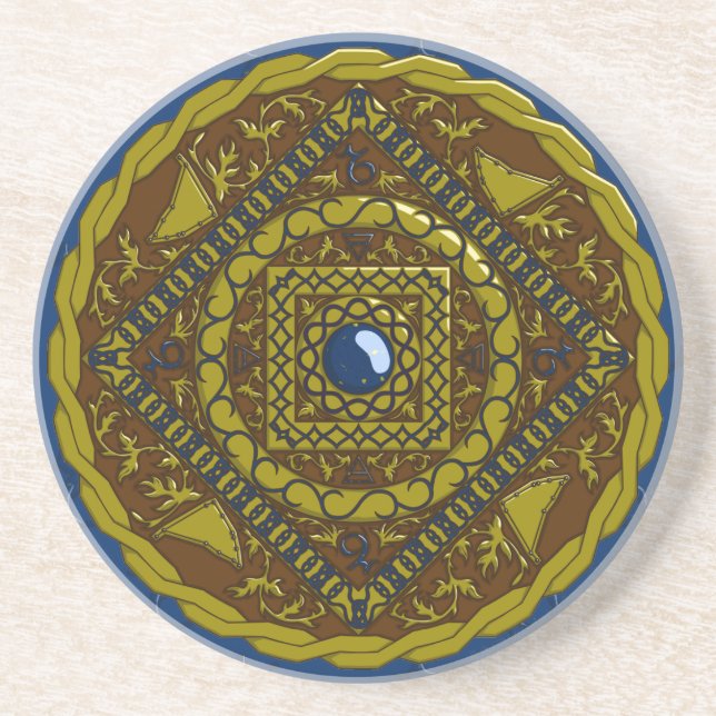 En Grès Dessous de verre Capricorn Mandala (Devant)
