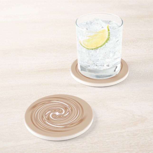 En Grès Dessous de verre Caramel Swirl (Côté)