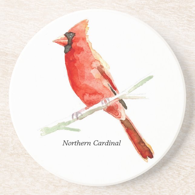En Grès Dessous de verre cardinaux du nord (Devant)