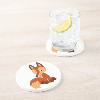 En Grès Dessous de verre Cartoon Fox Cunning Cute