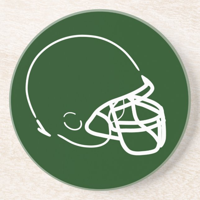 En Grès Dessous de verre casque de football (Devant)