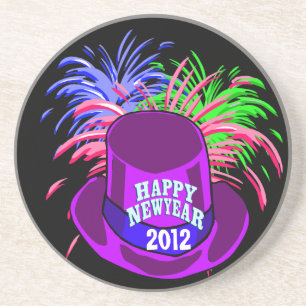 En Grès Dessous de verre Casquette et feux d'artifice du N