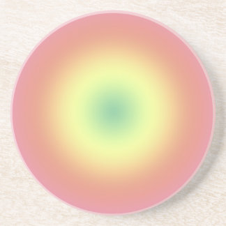 En Grès Dessous de verre - Cercles arc-en-ciel