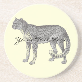 En Grès Dessous de verre Cheetah