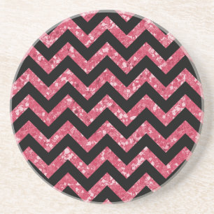 En Grès Dessous de verre Chevron Parties scintillant Look