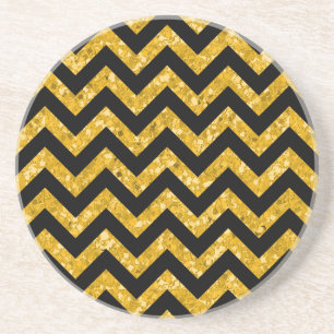 En Grès Dessous de verre Chevron Parties scintillant Look