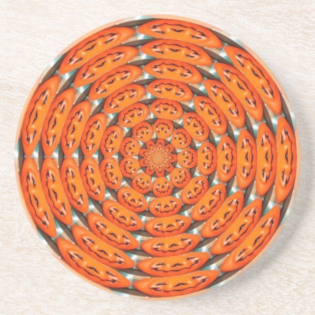 En Grès Dessous de verre citrouille (Devant)