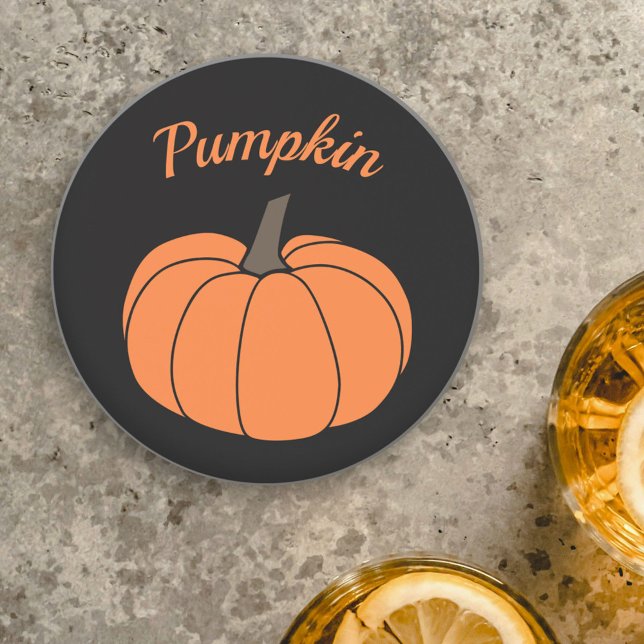 En Grès Dessous de verre citrouille Thanksgiving (Pumpkin Thanksgiving Coaster)
