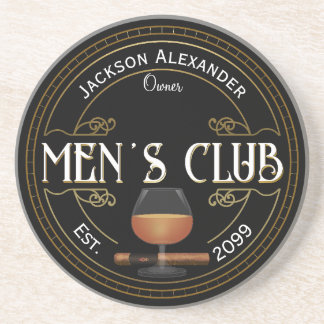 En Grès Dessous de verre club de cigares et de boissons po