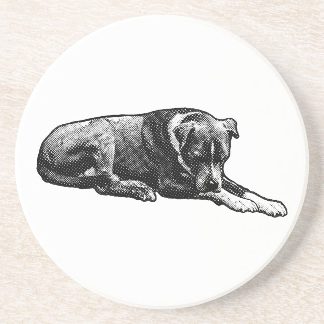 En Grès Dessous de verre Comic-Dot Paws (Devant)