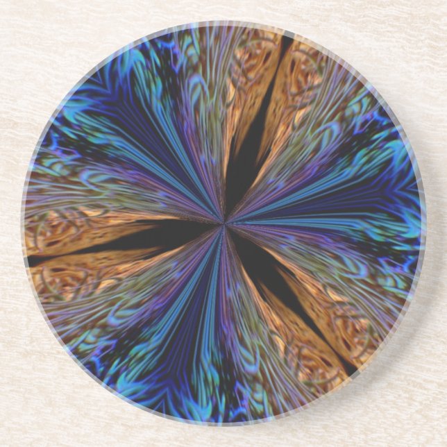 En Grès Dessous de verre Coral Kaleidoscope (Devant)