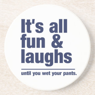 En Grès Dessous de verre couleur personnalisé FUN & LAUGHS