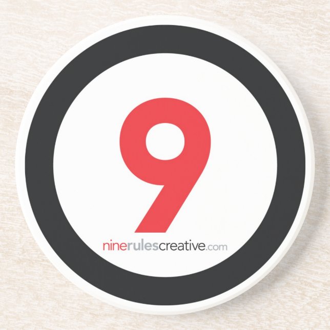 En Grès Dessous de verre créatifs de neuf règles (Devant)