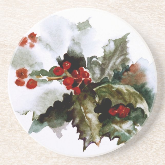 En Grès Dessous de verre creux couverts de neige (Devant)